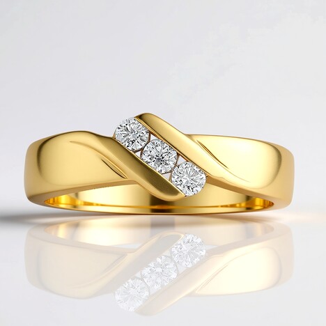Anello in oro con Diamante IF (D) (Annette)