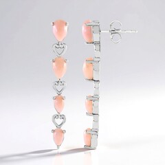 Orecchini in argento con Opale Rosa