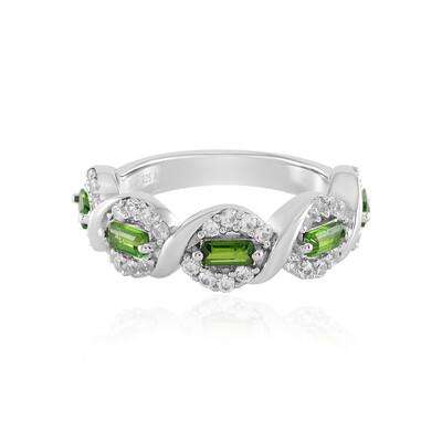 Russian Diopside Silver Ring (Adela Silber)