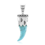 Ciondolo in argento con Turchese Kingman Mohave Blu (Jones Lee)