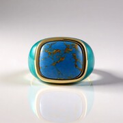 Anillo en plata con Turquesa (Adela Silber)