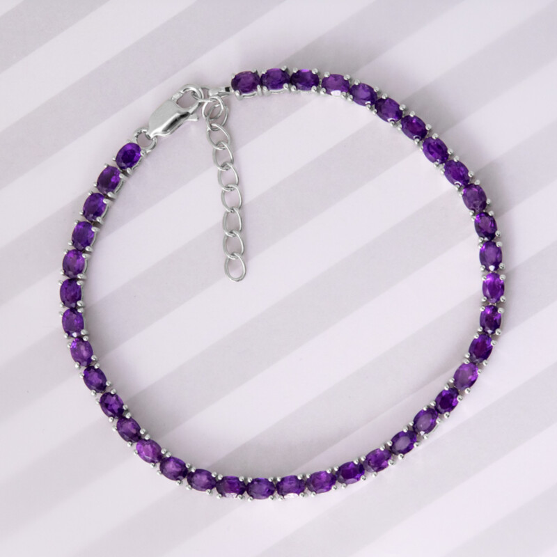 Sambia-Amethyst-Silberarmband