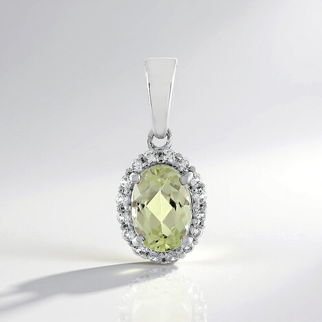 Ciondolo in argento con Kunzite Canarino