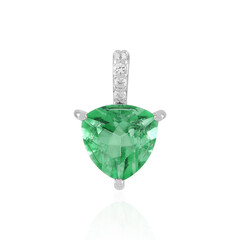 Colgante en plata con Cuarzo verde esmeralda