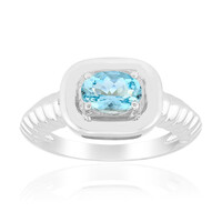 Mozambique Aquamarine Silver Ring (Pallanova)
