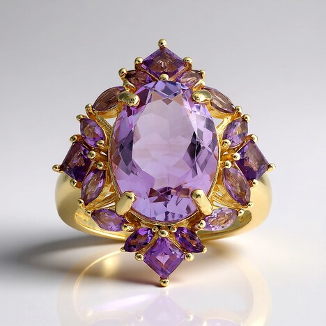 Anello in argento con Ametista Boliviana
