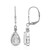 Boucles d'oreilles en argent et Topaze blanche