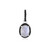 Colgante en plata con Piedra de Luna arcoíris