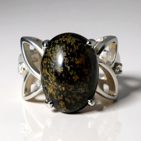 Anello in argento con Opale Leopardo