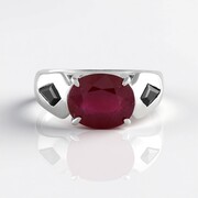 Anillo en plata con Rubí de Madagascar (de Melo Essence)