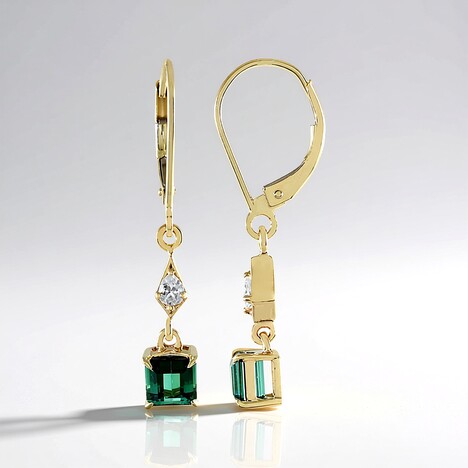Orecchini in oro con Tormalina Verde di Benedito (Adela Gold)