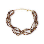 Zilveren armband met Bruine Zirkonen (Riya)