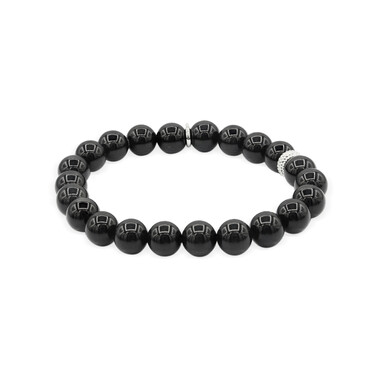 Brazalete en plata con Ónix negro