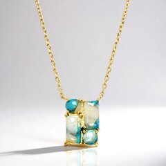 Collana in argento con Mosaico turchese