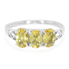Anello in argento con Berillo Giallo