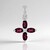 Ciondolo in argento con Rodolite