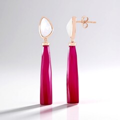 Orecchini in argento con Calcedonio Rosso