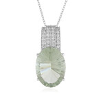 Collar en plata con Amatista verde