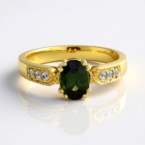 Anello in argento con Zircone Ceylon Verde