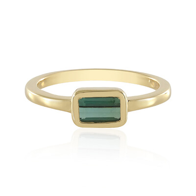 Anillo en plata con Turmalina verde Benedito (Adela Silber)