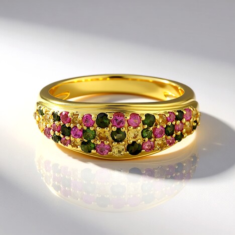 Anello in argento con Tormalina Rosa Brasiliana