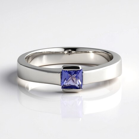 Bague en argent et Tanzanite (Adela Silber)