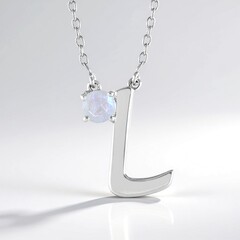 Collana in argento con Pietra di Luna Arcobaleno