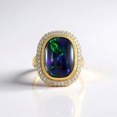 Anello in argento con Opale Mezezo (Adela Silber)