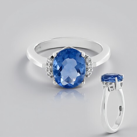Anello in argento con Fluorite Cangiante