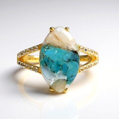Anello in argento con Mosaico turchese