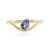 Anillo en oro con Tanzanita sin calentar