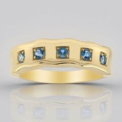Anello in oro con Haüyne