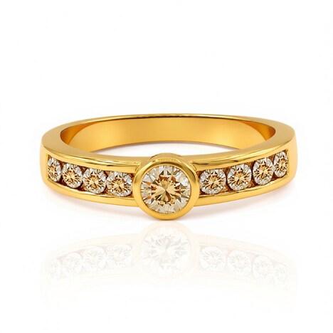 Anillo en oro con Diamante rosa de Francia de Argyle SI1 (Annette)