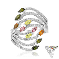 Bague en argent et Tourmaline rose du Brésil