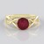 Bague en or et Rubis de Madagascar (de Melo)