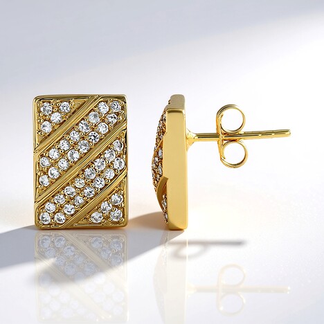 Orecchini in oro con Zaffiro Bianco (Adela Gold)