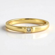 Anello in argento con Diamante Cioccolato I2