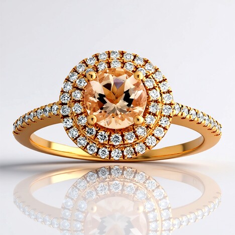 Anello in oro con Morganite AAA (CIRARI)