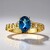 Anello in oro con Topazio Blu Londra