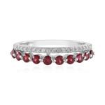 Edelroter Spinell-Silberring