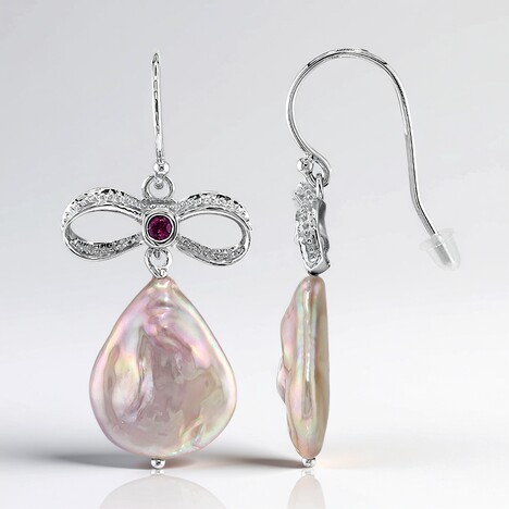 Orecchini in argento con Perla di Acqua Dolce (TPC)