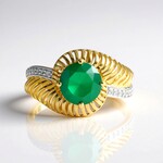 Anello in argento con Onice Verde (Ornaments by de Melo)