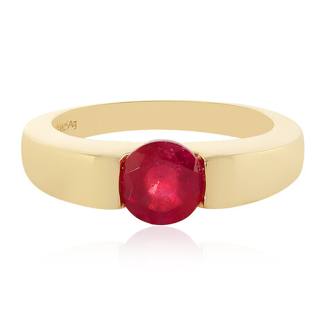 Zilveren ring met een Madagaskar Robijn