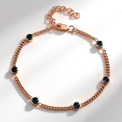 Bracciale in argento con Topazio Blu Londra (Adela Silber)