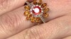 Zilveren ring met een sfaleriet (de Melo Essence)