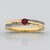 Bague en or et Béryl rouge