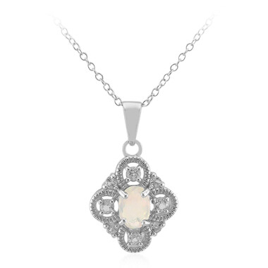 Collier en argent et Opale Welo