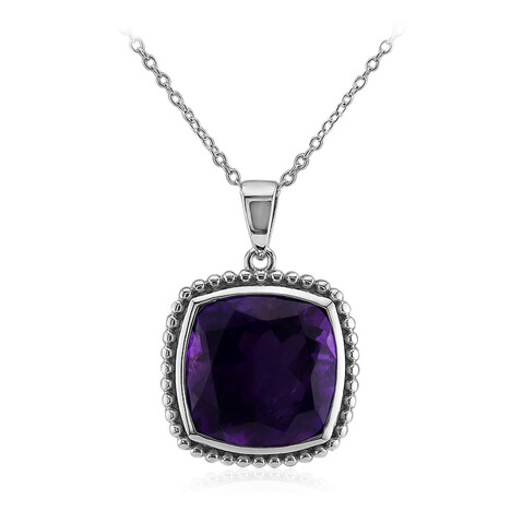 Collar en plata con Amatista de Marruecos