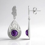 Orecchini in argento con Charoite