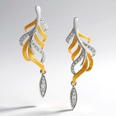 Orecchini in argento con Diamante I1 (H)